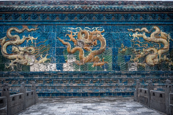 The Nine Dragon Screen at Datong, Shanxi, China, built 1392 during the Ming Dynasty